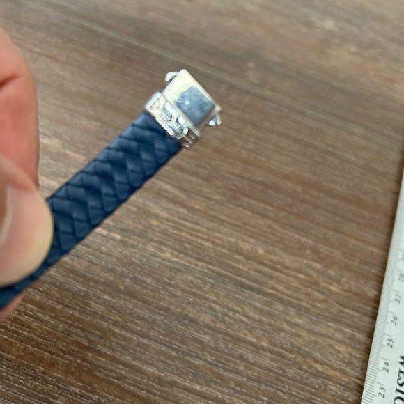 9.25 silver/leather bracelet - Picture 5 of 11